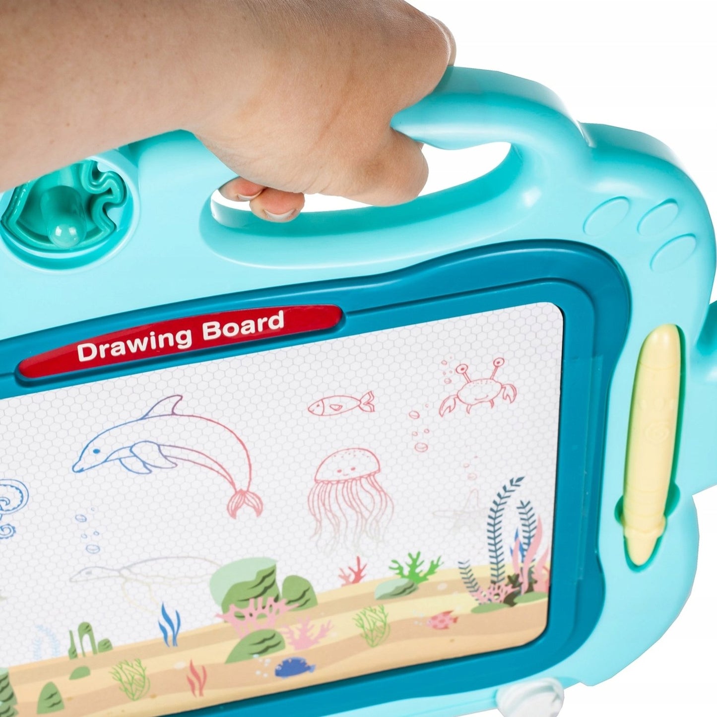 Tablita magnetica copii Funny Fish cu stampile si suprafata de desen