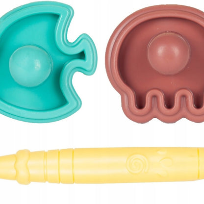 Tablita magnetica Funny Fish IdealStore cu 4 campuri colorate