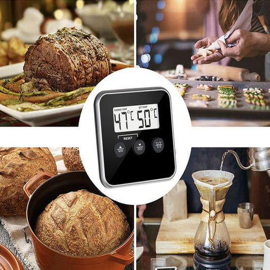 Termometru Digital de Bucatarie idealSTORE cu Sonda Inox si Afisaj LCD