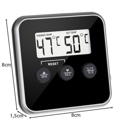 Termometru Digital de Bucatarie idealSTORE cu Sonda Inox si Afisaj LCD