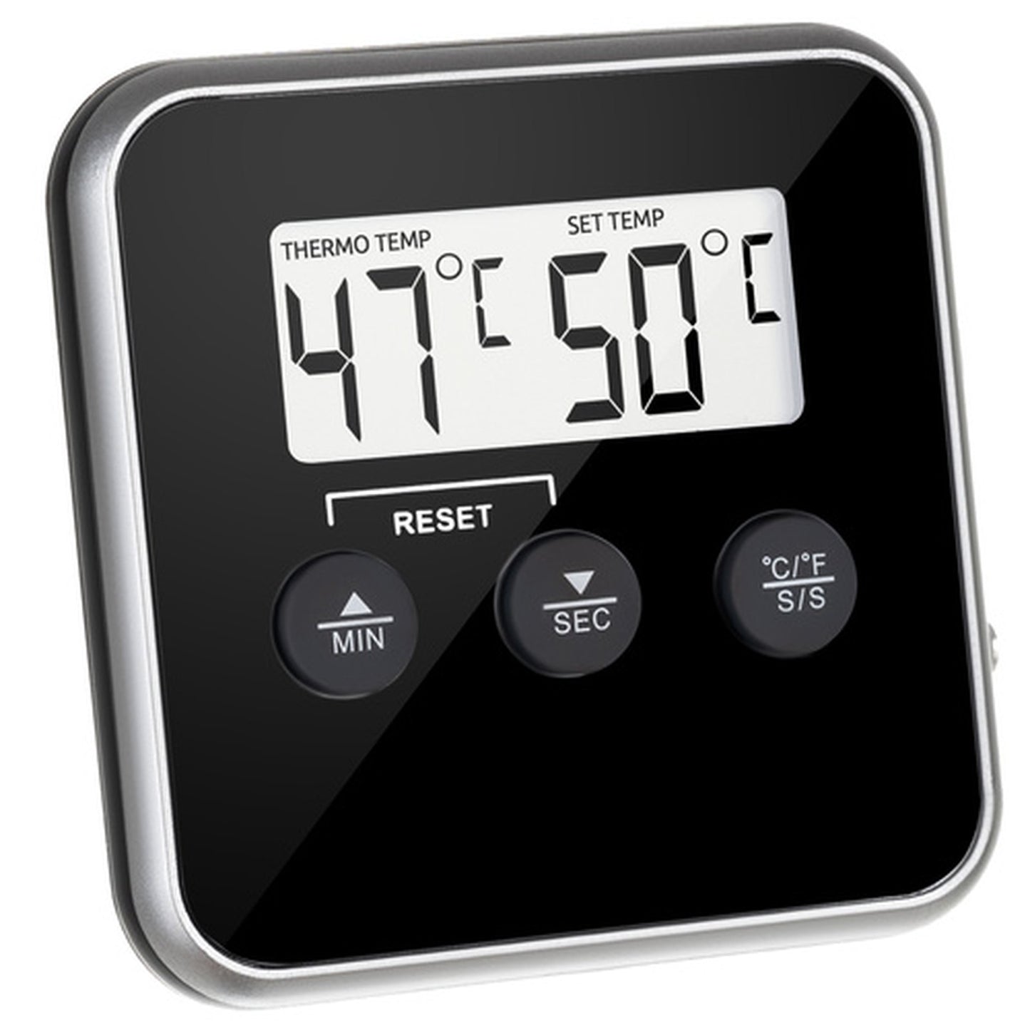 Termometru Digital de Bucatarie idealSTORE cu Sonda Inox si Afisaj LCD