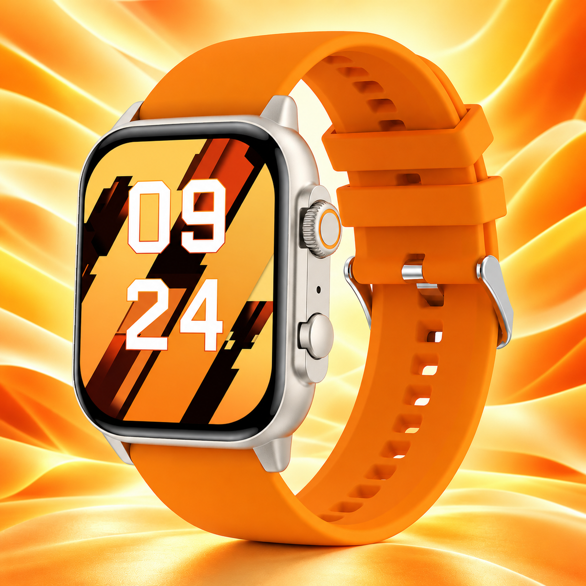Smartwatch idealSTORE TESSLA 11 Pro, Ecran AMOLED, Apel Bluetooth cu Difuzor si Microfon, Monitor Somn si Sport, NFC, AI Voice, Monitorizare Sanatate, Aplicatii Bursiere, Prognoza Meteo, Notificari Facebook, Whatssapp, Instagram, culoare Orange