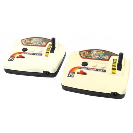 Circuit Electric 2in1 , FAST TGV, 115 Piese, pista dubla, 2 telecomenzi, cu masinuta si trenulet electrice