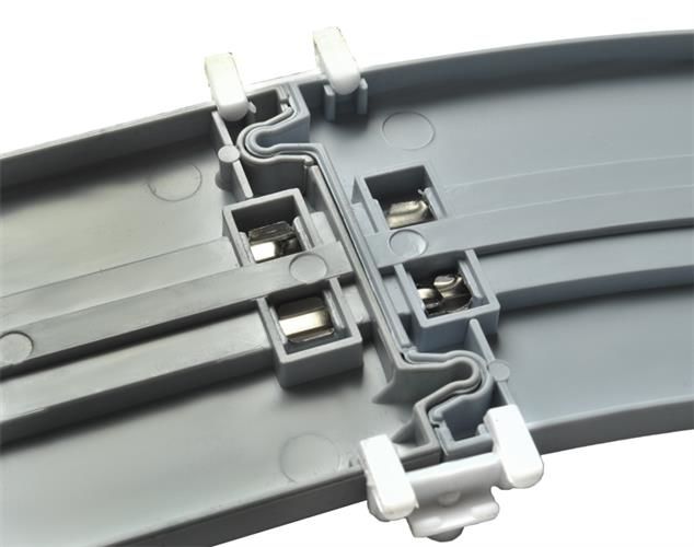 Circuit Electric 2in1 , FAST TGV, 115 Piese, pista dubla, 2 telecomenzi, cu masinuta si trenulet electrice