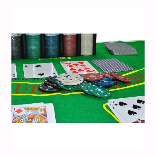 Set Joc de Poker cu 200 Jetoane si Cutie Metalica + Accesorii Complete