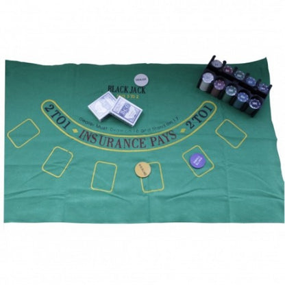 Set Poker Texas Hold'em Negru, 200 jetoane cu 5 valori, 2 pachete de carti, covoras masa de joc, Jetoane Dealer Big si Small Blind, cutie metalica