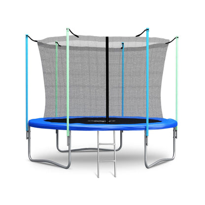 Trambulina pentru copii idealSTORE, Diametru 312 cm, Fabricata din Otel, 54 de arcuri, Sarcina 150 de Kg, Scara de Acces