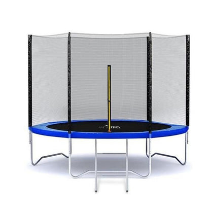 Trambulina copii idealSTORE, Diametru 183 cm, Fabricata din Otel, 42 de arcuri, Sarcina 150 de Kg, Scara de Acces