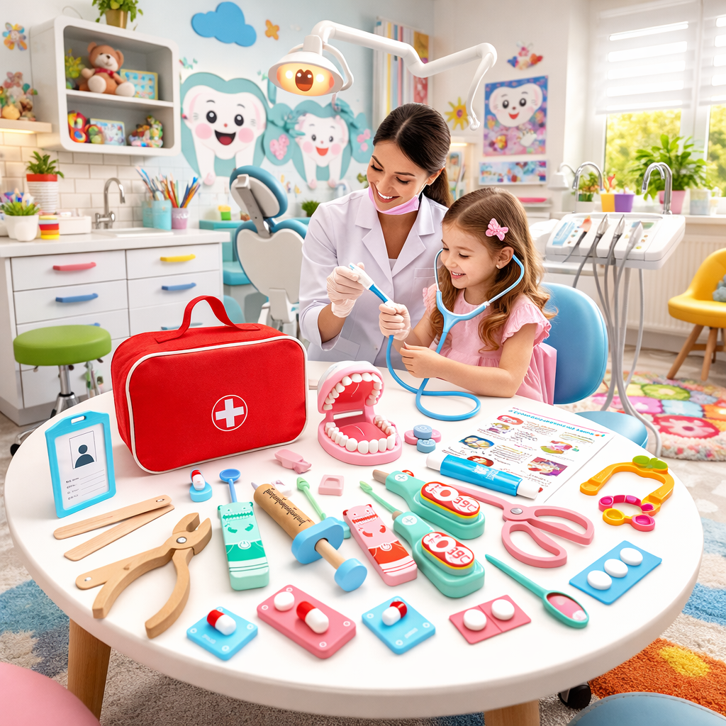 Trusa Medicala din lemn Luxury idealSTORE,Joc Creativ si Interactiv