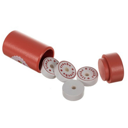 Trusa medicala dentist din lemn pentru copii Doctor Panda cu valiza