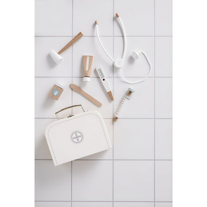 Trusa medicala din lemn pentru copii Deluxe cu accesorii