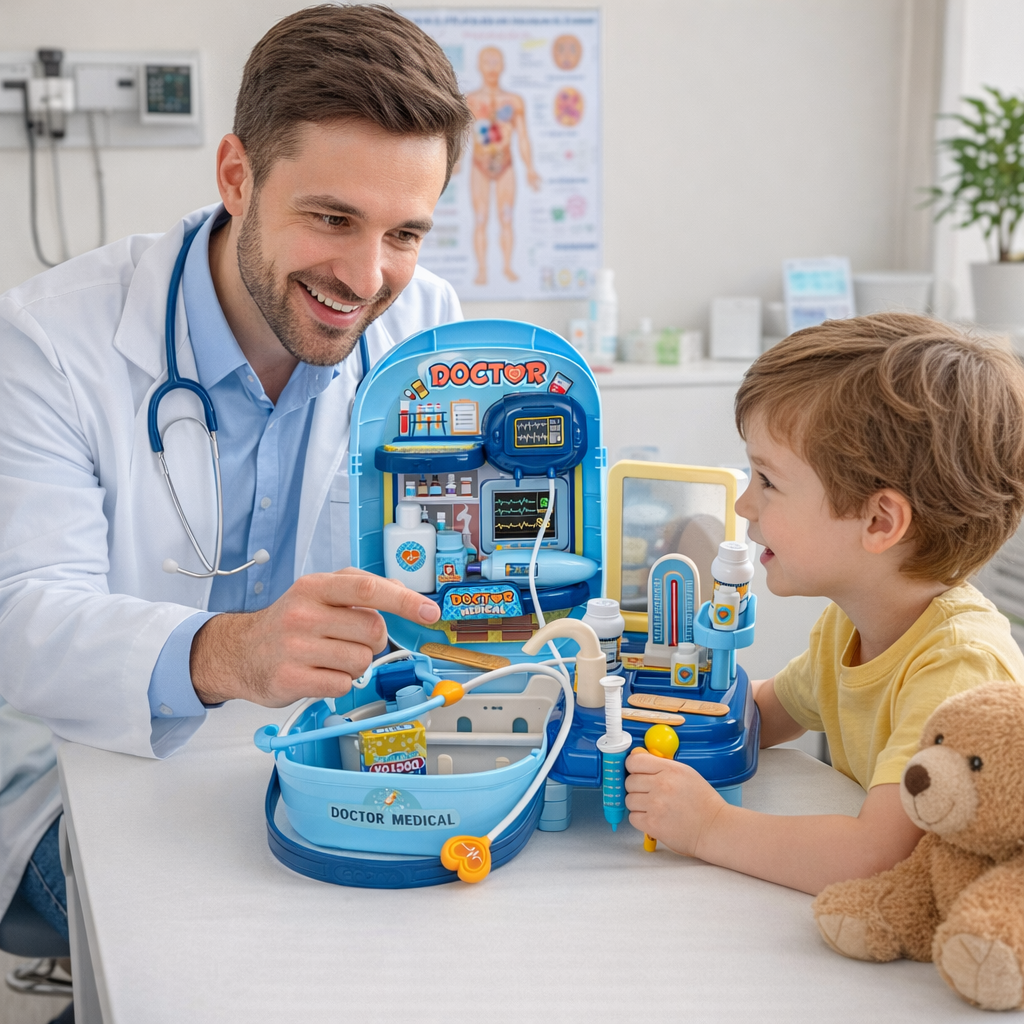 Trusa Medicala Copii Rescue Doctor IdealStore 34 Piese Tip Valiza