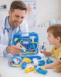 rusa medicala de jucarie pentru copii Little Doctor IdealStore cu stetoscop si valiza