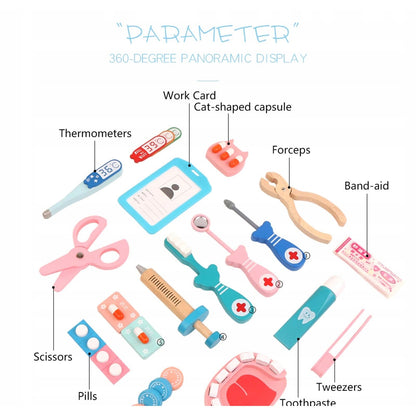 Trusa Medicala din lemn Luxury idealSTORE,Joc Creativ si Interactiv