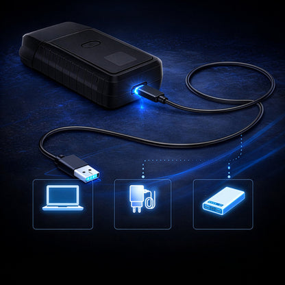 Aparat Electric de Ras Barba idealSTORE cu 3 Capete Rotative, Afisaj LED, Reincarcabil USB