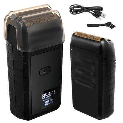 Aparat Electric de Ras Barba idealSTORE cu 3 Capete Rotative, Afisaj LED, Reincarcabil USB
