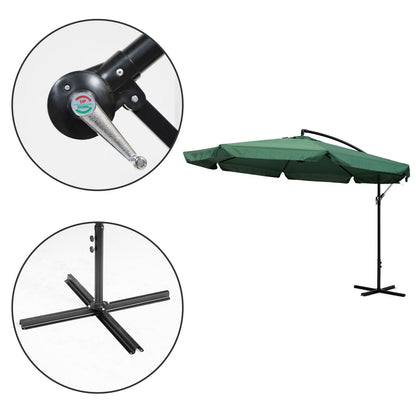 Umbrela de gradina si terasa reglabila idealSTORE, Dimensiuni 3,5m, Structura metalica, 8 Spite