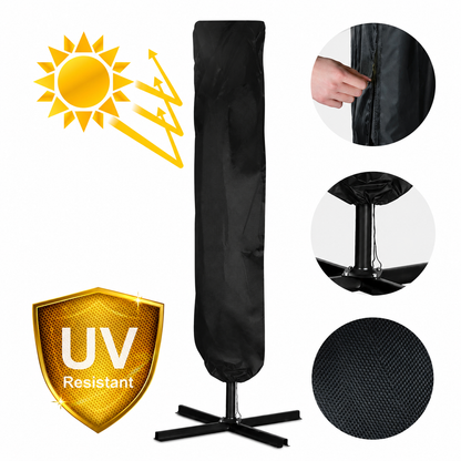 Umbrela de Gradina Pliabila 420 cm cu Rotire 360°, Protectie UV si Husa Inclusa
