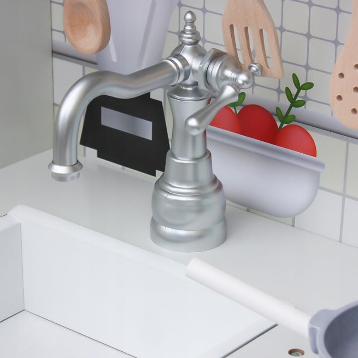 Bucatarie multifunctionala pentru copii, din lemn alb