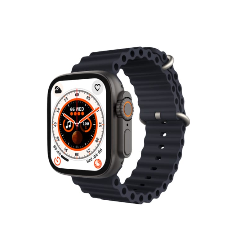 Ceas Smartwatch Watch 8 Ultra, Notificari Apeluri/Sms/Social Media, Monitorizare activitati fizice, somn, ritm cardiac, pedometru, player muzica, negru