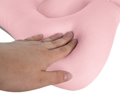 Cada pliabila cu termometru incorporat si perna roz, PP/TPE, 80/50/20 cm