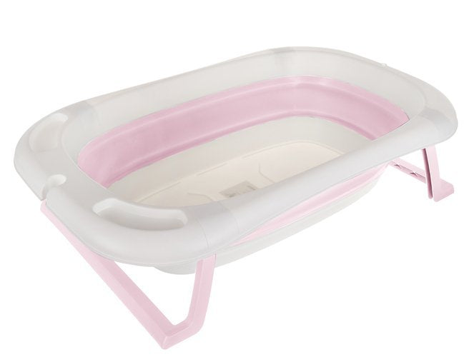 Cada pliabila cu termometru incorporat si perna roz, PP/TPE, 80/50/20 cm