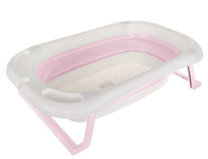 Cada pliabila cu termometru incorporat si perna roz, PP/TPE, 80/50/20 cm