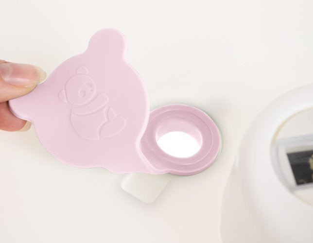 Cada pliabila cu termometru incorporat si perna roz, PP/TPE, 80/50/20 cm