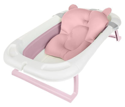 Cada pliabila cu termometru incorporat si perna roz, PP/TPE, 80/50/20 cm