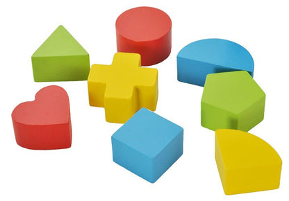 Antepremergator educativ din lemn pentru copii, 4 In 1 cu centru de activitati, numere, forme geometrice 10 piese si roti anti-alunecare, Multicolor