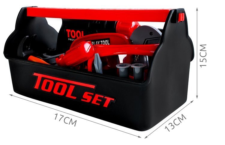 Set pentru copii, trusa cu unelte si cutie pentru depozitare, Tool Box 22 elemente