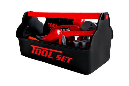 Set pentru copii, trusa cu unelte si cutie pentru depozitare, Tool Box 22 elemente