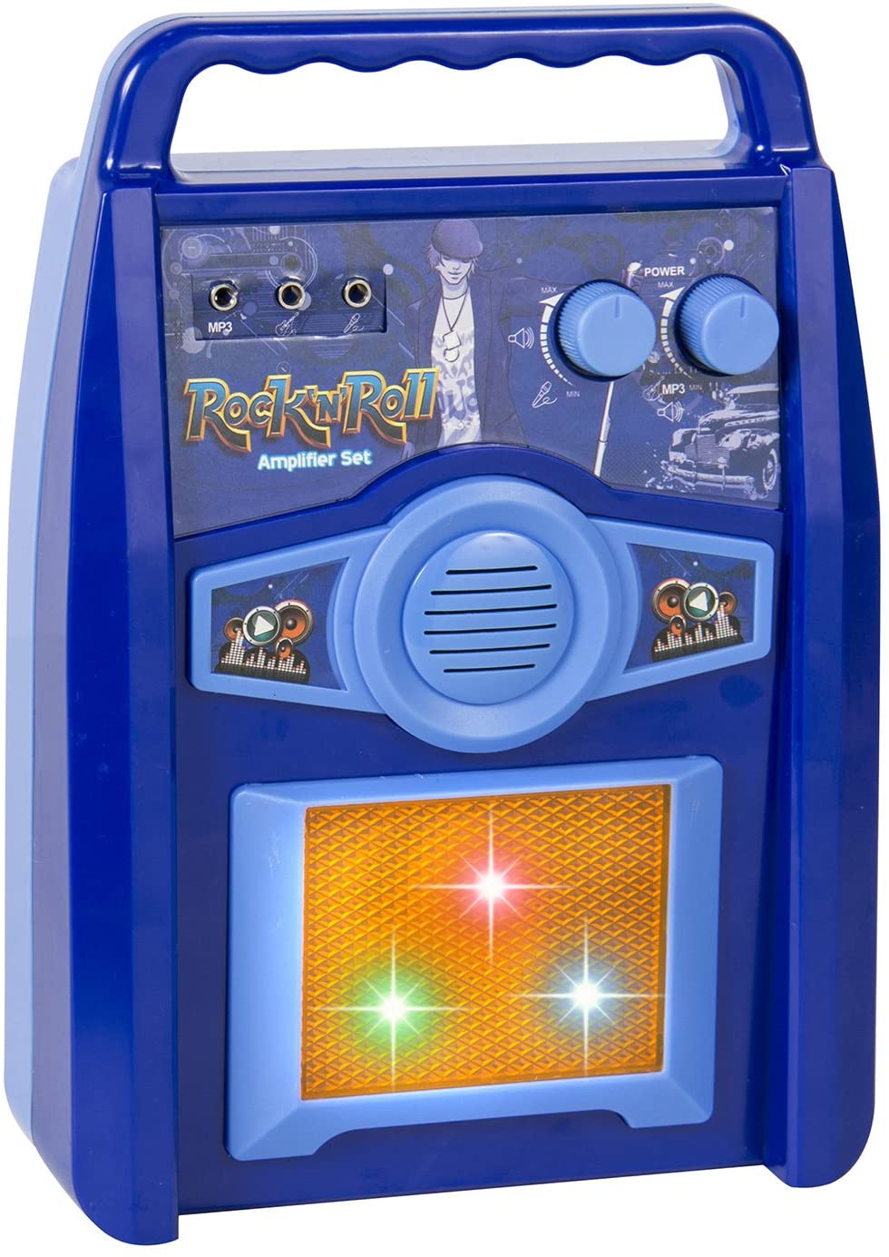 Set chitara, amplificator si microfon, Zola, functie On-Off, albastra