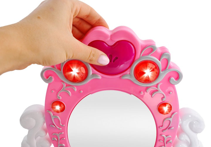 Oglinda de machiaj pentru copii, Zola, accesorii incluse, 40 cm