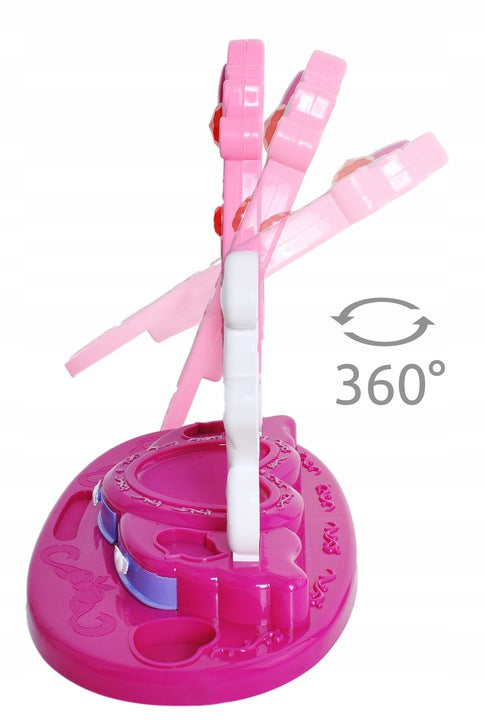 Oglinda de machiaj pentru copii, Zola, accesorii incluse, 40 cm