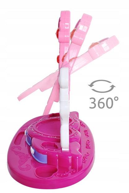 Oglinda de machiaj pentru copii, Zola, accesorii incluse, 40 cm